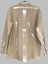 Load image into Gallery viewer, PAINTED ABSTRACT SHIRT DRESS-KHAKI/WHITE