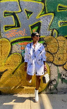 Load image into Gallery viewer, ABSTRACT HAND PAINTED- SHIRT DRESS WHITE
