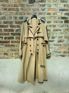 "NEW" THE ABSTRACT HAND PAINTED TRENCH