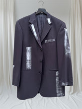 Load image into Gallery viewer, NIOR VINTAGE SILVER METALLIC ABSTRACT BLAZER
