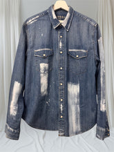 Load image into Gallery viewer, DENIM HAND PAINTED ABSTRACT SHIRT
