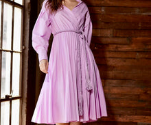 Load image into Gallery viewer, LAVISH  PLEATED WRAP DRESS
