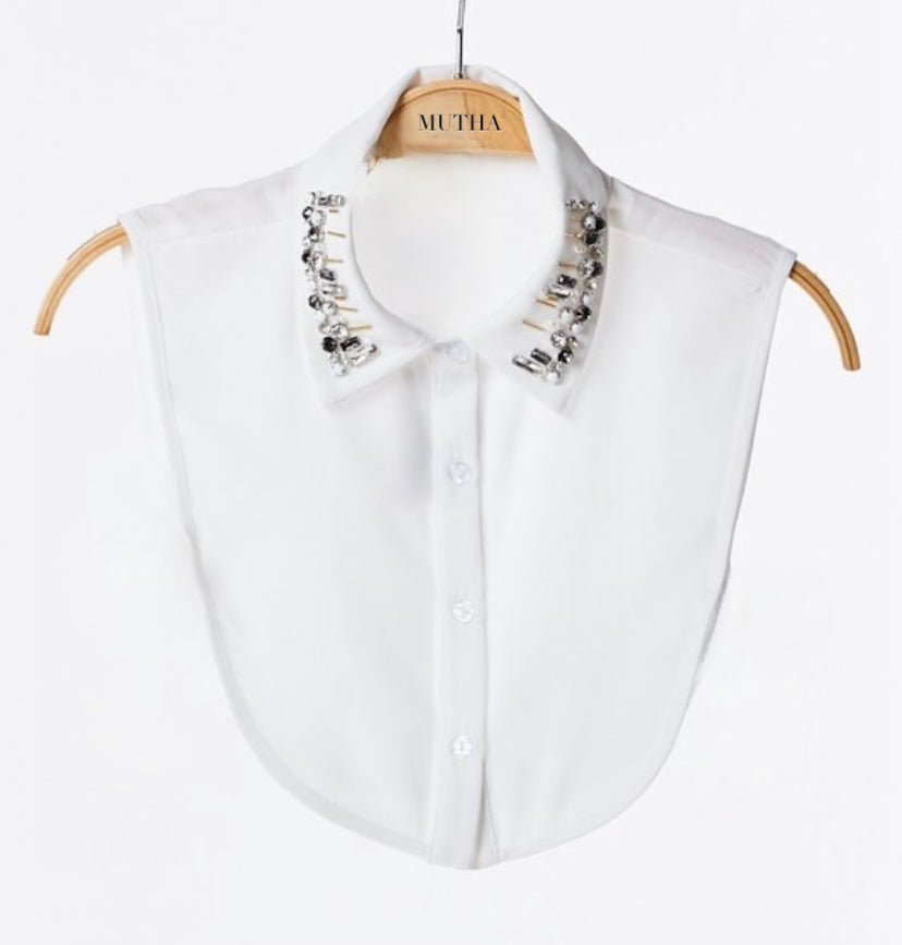 Icey Faux White Collar